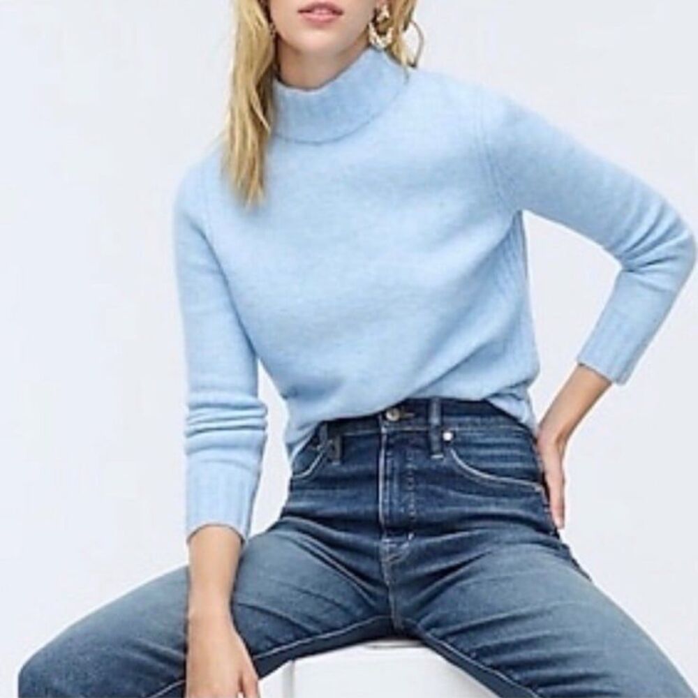 J. Crew Sky Blue Turtleneck Sweater
